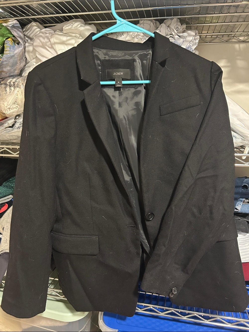 J. Crew Women’s Black Wool Blend Blazer